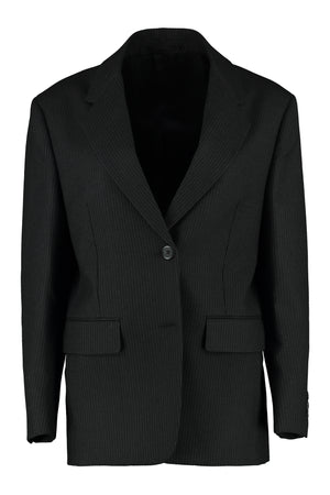 Wool pinstripe blazer-0